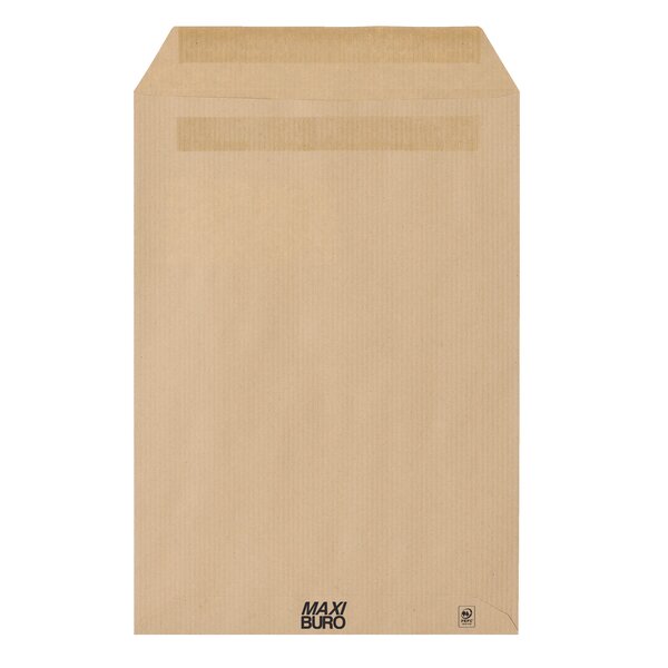 Boîte de 250 pochettes administratives kraft 229 x 324 mm format c4  avec fenêtre 50 x 100 mm - maxiburo
