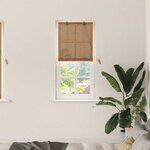 vidaXL Stores et Occultants avec des rideaux Marron Clair Bambou