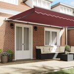 vidaXL Auvent manuel rétractable bordeaux 500x300 cm
