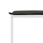 vidaXL Tabourets de jardin avec coussins 4Pièces blanc acier et textilène