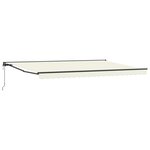 vidaXL Cadre d'auvent Crème 500 × 300 cm Polyester avec revêtement PU