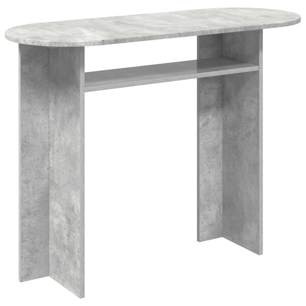 vidaXL Table console Gris béton 100 x 39 5 x 75 cm Bois d'ingénierie