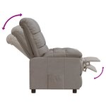 vidaXL Fauteuil inclinable Taupe Tissu