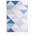 vidaXL Tapis imprimé Multicolore 160x230 cm Tissu