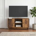 vidaXL Meuble TV 102 x 34 5 x 50 cm Bois ancien Bois d'ingénierie