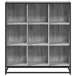 vidaXL Bibliothèque sonoma gris 97 5x33x107 5 cm bois ingénierie métal