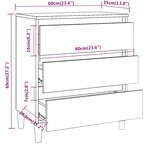 vidaXL Buffet Chêne fumé 60x35x69 cm Bois d'ingénierie