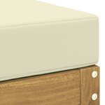 vidaXL Banc de Jardin Bois d'Acacia Massif Blanc