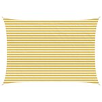 vidaXL Voile d'ombre 3 5 x 5 m HDPE Rectangulaire Jaune et blanc