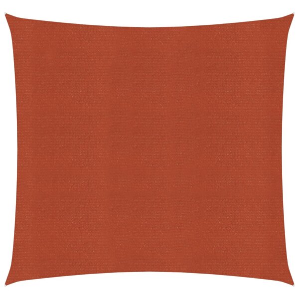 vidaXL Voile d'ombrage 160 g/m² Terre cuite 6x6 m PEHD