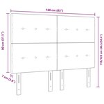 vidaXL Tête de lit LED avec bandes LED Crème 160 cm tissu