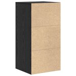 vidaXL Buffet Chêne noir 38 x 34 5 x 75 cm Bois d'ingénierie