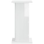vidaXL Support de Plante 2 pc Blanc brillant 30 5 x 30 x 60 5 cm