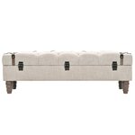Banc banquette de rangement 111 x 34 x 37 cm bois massif et acier 02_0010889