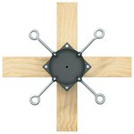 vidaXL Pied de Sapin de Noël 1.73 Vert 50 x 50 x 16 cm Pin massif