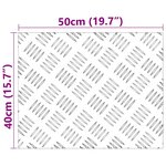 vidaXL Plaques à damier 2 Pièces Argent 50 x 40 cm Aluminium