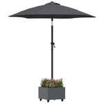 vidaXL Base de parasol avec jardinière Anthracite 45 x 45 x 45 cm