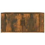vidaXL Table basse Chêne fumé 80x50x36 cm Bois d'ingénierie