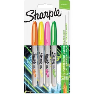 Marqueur permanent FINE Neon  blister de 4 SHARPIE