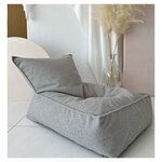 Pouf boucle gris