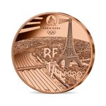Monnaie de 1/4€ (Courant) 2021 - Jeux Olympiques de Paris 2024 - Série les sports - Natation
