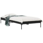vidaXL Cadre de lit sans matelas noir 90x190 cm