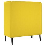 vidaXL Canapé à Haut Dossier 101cm Jaune clair tissu