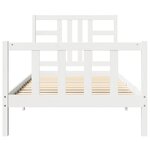 vidaXL Cadre de lit sans matelas blanc 100x200 cm bois de pin massif