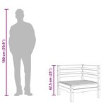 vidaXL Canapé d'angle de jardin bois de pin imprégné