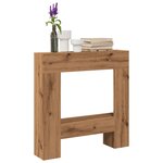 VidaXL Cadre de cheminée chêne artisanal 81x18x82 cm bois ingénierie