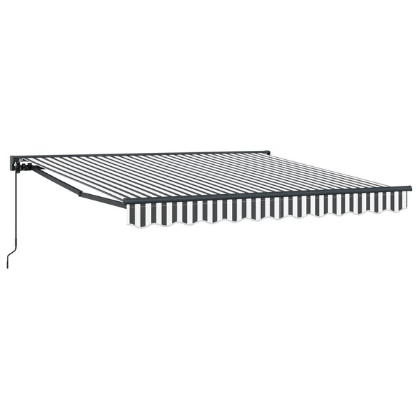 vidaXL Auvent Rétractable Anthracite et blanc 300x250 cm tissu