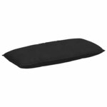 vidaXL Coussin de Dos Noir 120 x 50 cm Tissu en microfibre