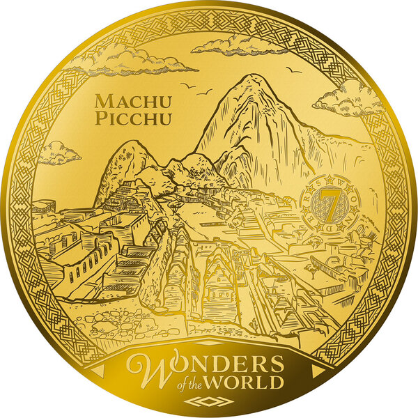 Pièce de monnaie en Or 10 Dollars g 0.311 Millésime 2024 Seven Wonders of the Modern World MACCHU PICCHU