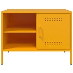 vidaXL Meuble TV jaune moutarde 68x39x50 5 cm acier
