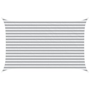 vidaXL Voile d'ombre Gris clair et blanc 4 x 2 5 m