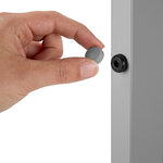 Tectake Table de jardin carrée MAREN 90 x 90 cm - argent