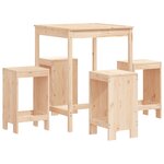 vidaXL Ensemble de bar de jardin 5 Pièces bois de pin massif