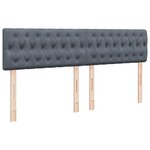 vidaXL Sommier à lattes de lit et matelas Gris foncé 180x200cm Velours