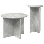 vidaXL Ensemble de tables d'appoint 2 Pièces Gris béton Bois d'ingénierie