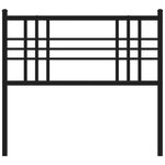 vidaXL Tête de lit métal noir 90 cm