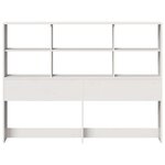 vidaXL Tête de lit avec rangement blanc 140 cm bois massif de pin