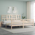 vidaXL Cadre de lit sans matelas 200x200 cm bois massif