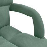 vidaXL Fauteuil de sol ajustable Vert Mer Velours