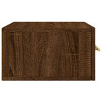 vidaXL Tables de chevet murales 2 Pièces chêne marron 35x35x20 cm