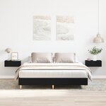 vidaXL Cadre de lit Chêne Noir 140x200 cm Bois d'ingénierie