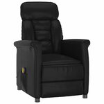 vidaXL Fauteuil de massage Noir Similicuir