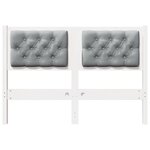 vidaXL Tête de lit Autre Blanc et gris clair 135 cm Bois massif en pin