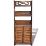 vidaXL Armoire de salle de bain Albuquerque Bois Marron 46x24x117 5 cm