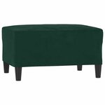 vidaXL Ensemble de canapés 3 Pièces avec coussins Vert foncé Velours