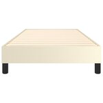 vidaXL Sommier à ressorts de lit Crème 90x190 cm Similicuir